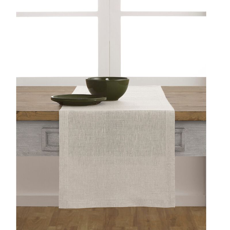 Solino Home 100% Pure Linen Table Runner - Athena