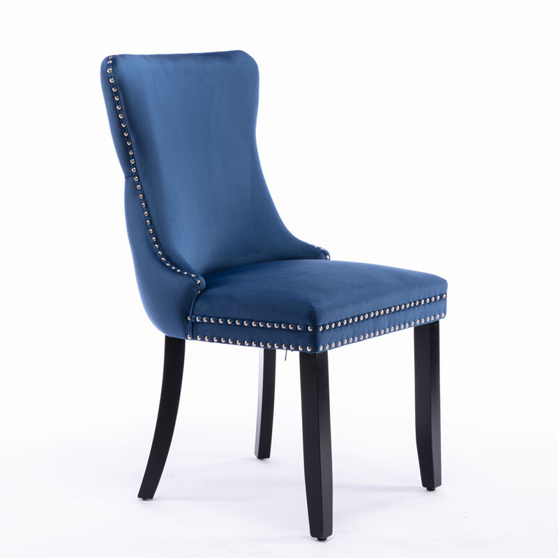 Streamdale Blue Upholstered Dining Chairs, Set of 2 image number 3