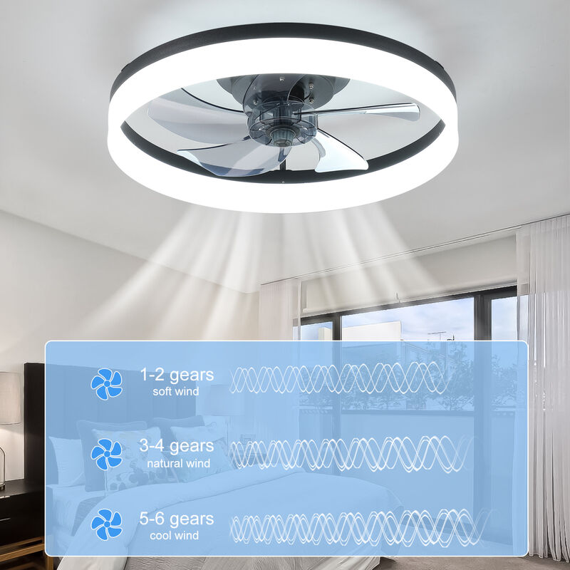 ELEMENT ACE Modern Ceiling Fan with Integrated Dimmable LED Lighting image number 6