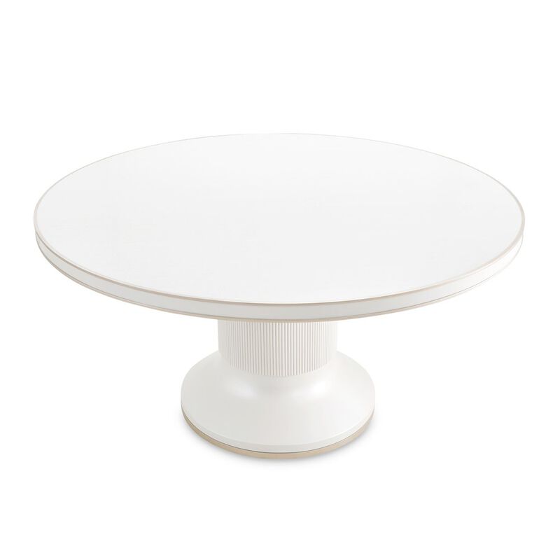 Michael Amini La Marisia Round Dining Table - Creamy Pearl