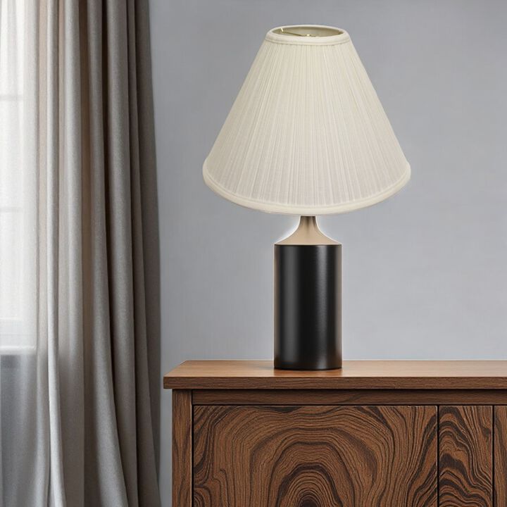 HomeRoots 17" White Deep Cone Slanted Broadcloth Lampshade