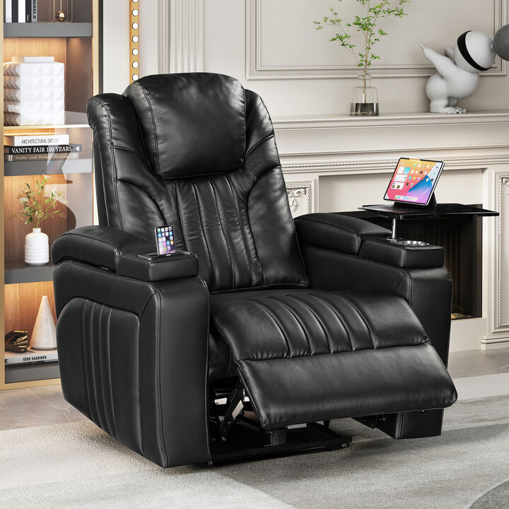 Streamdale Power Recliner with Adjustable Headrest and Charging Options