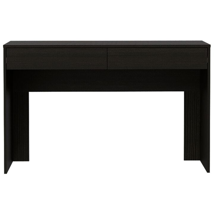 Acre Writing Computer Desk, Two Drawers -Light Gray