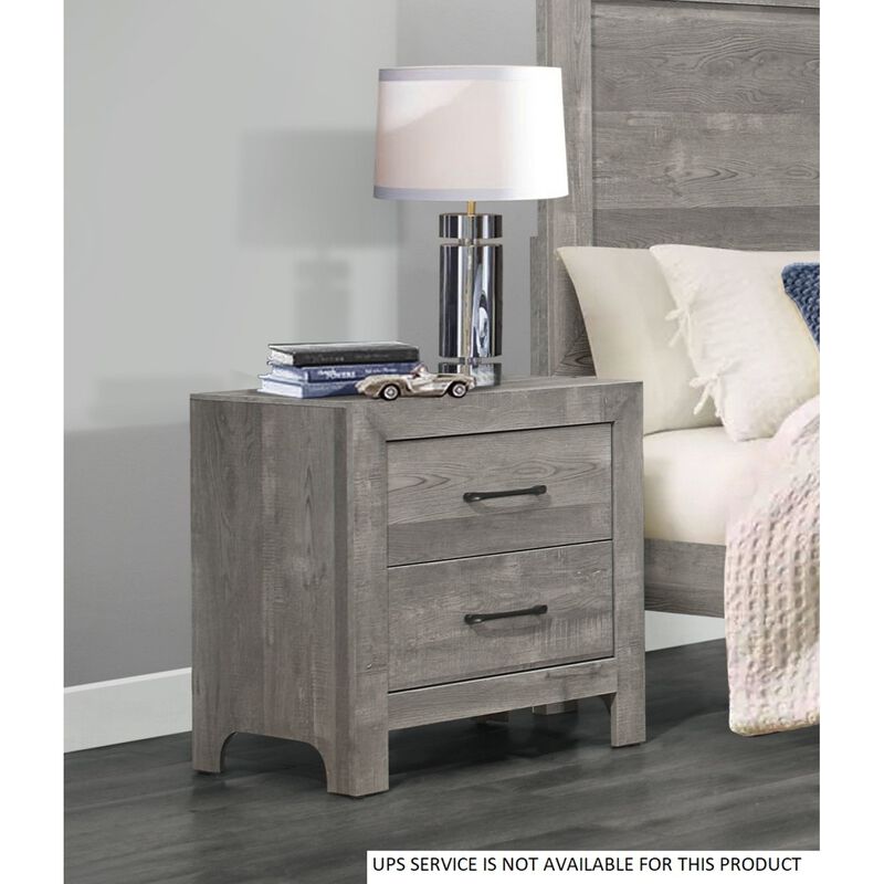 Streamdale Rustic Gray 2-Drawer Nightstand image number 1