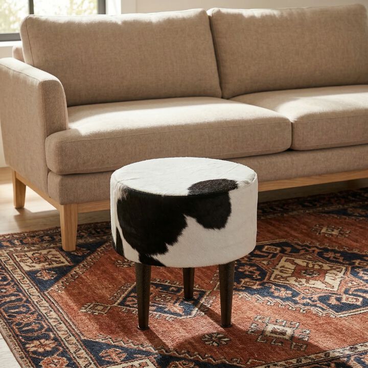 Three Pedestal Stool BLACK & WHITE