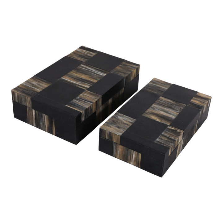 S/2 Etched Patterned Boxes