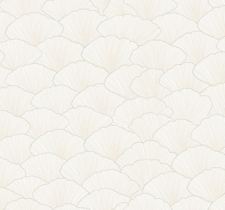 Luminous Ginkgo White & Cream Wallpaper
