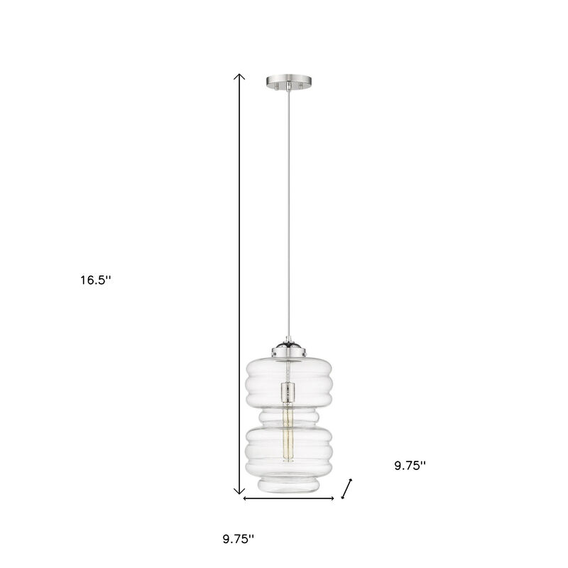 Hivvago Ballina 1-Light Polished Nickel Mini-Pendant