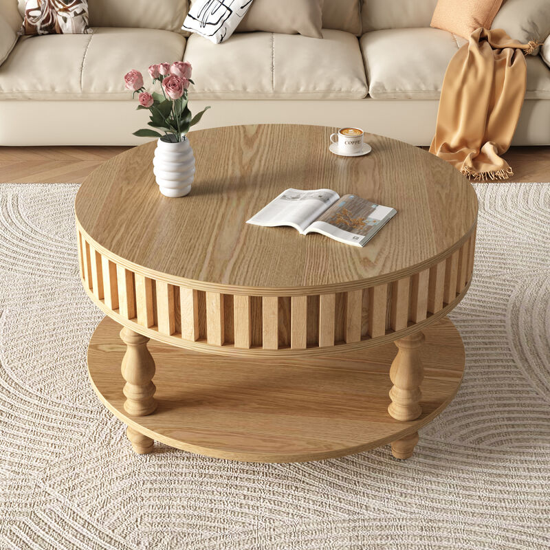 Skodba Modern Fluted Coffee Table image number 5