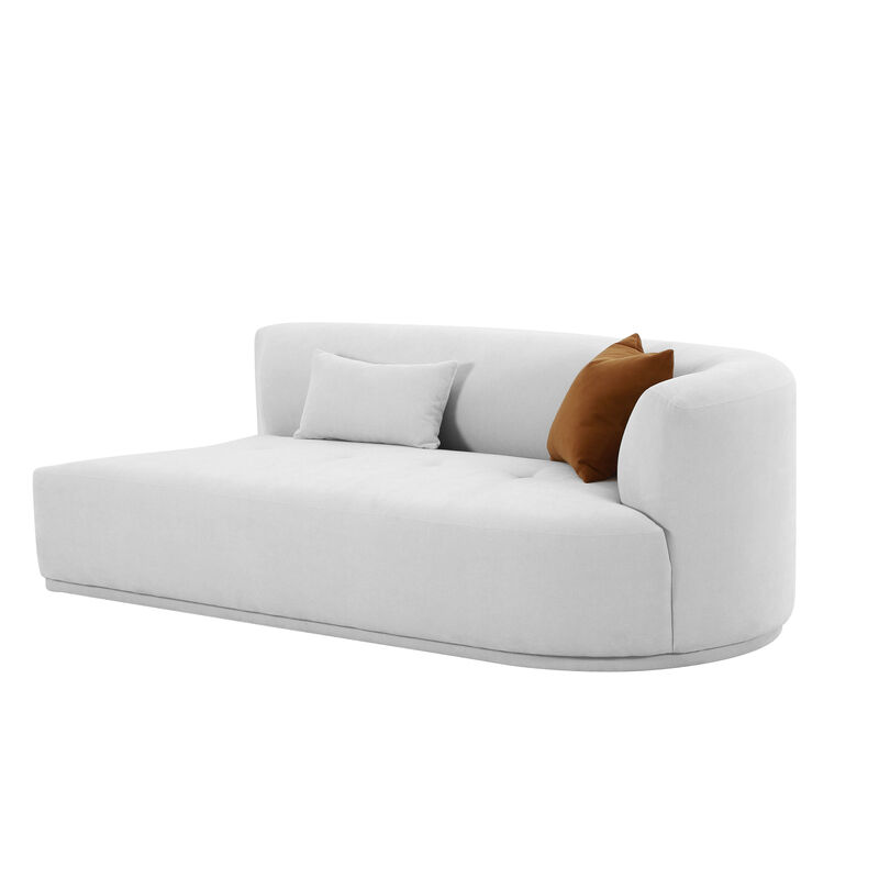 Fickle Grey Velvet Modular RAF Loveseat image number 4