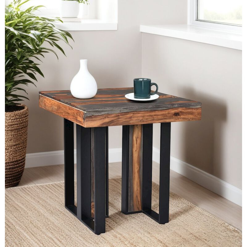 World Interiors Summit 26" End Table in Capri Sheesham image number 3