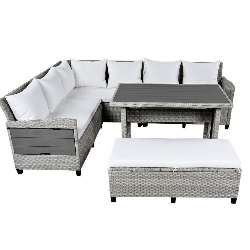 Merax 5-Piece Outdoor Patio Rattan Sofa Set