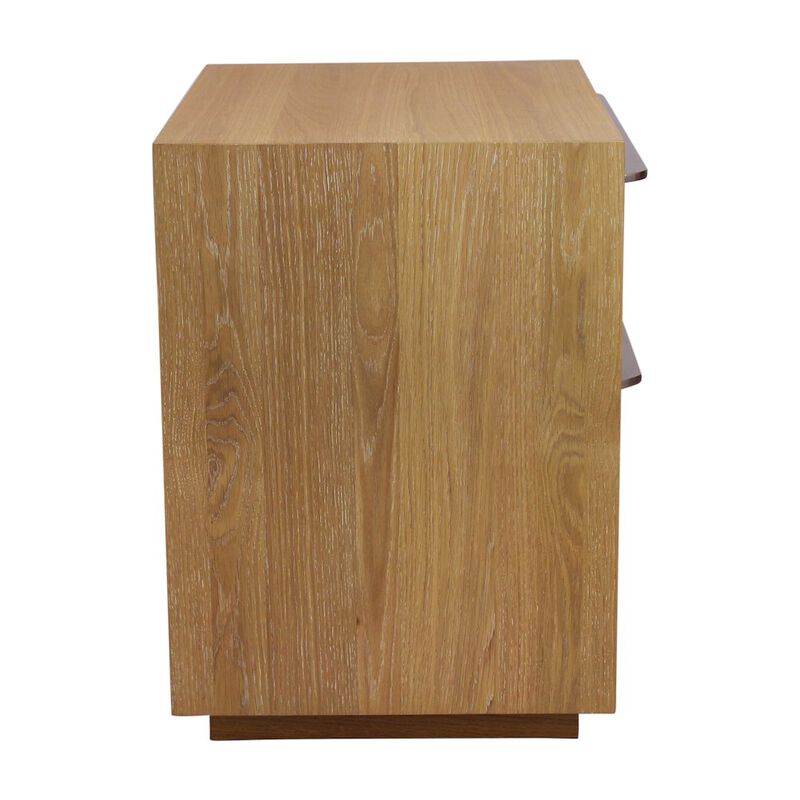 Sarasota Large 2-Drawer Nightstand in Natural Oak