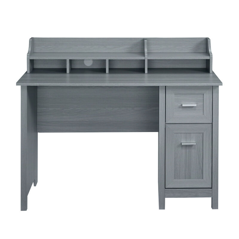 Classic Office Desk with Storage, Grey image number 4