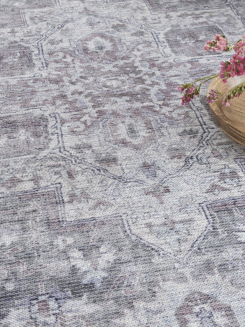 Machine Washable Series 1 SR101 Ivory/Gray 3' x 5' Rug