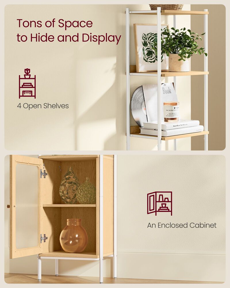 Bookcase with Plastic Doors for Modern Storage and Easy Access