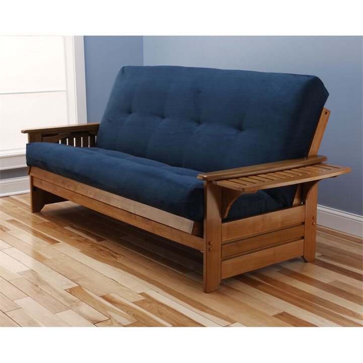 Phoenix&nbsp;Frame-Barbados&nbsp;Finish-Suede Navy Mattress