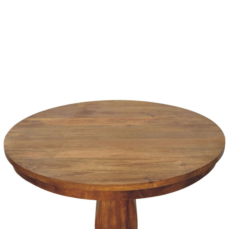 Artisan Furniture Solid Wood Round Pedestal Dining Table, Brown image number 5