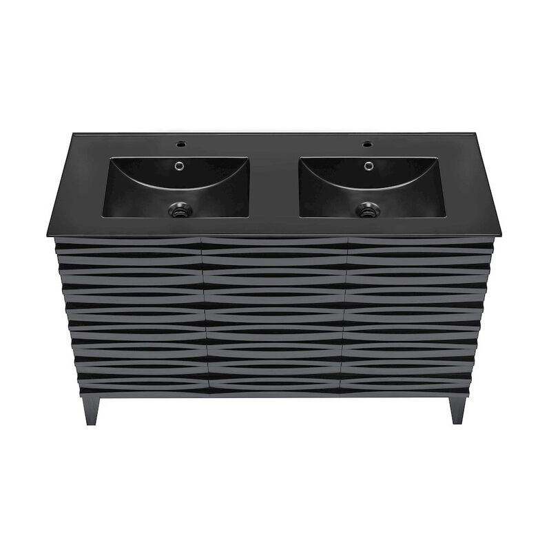 Cascade 48 in. Bathroom Vanity with 3-Hole Ceramic Sink Top image number 2