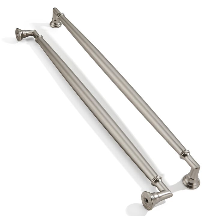 ZAUYX 2 Pack 12 Inch Hole Center Brushed Satin Nickel Cabinet pulls Solid Heavy Duty Cabinet Pull Cabinet Handles Kitchen Cabine