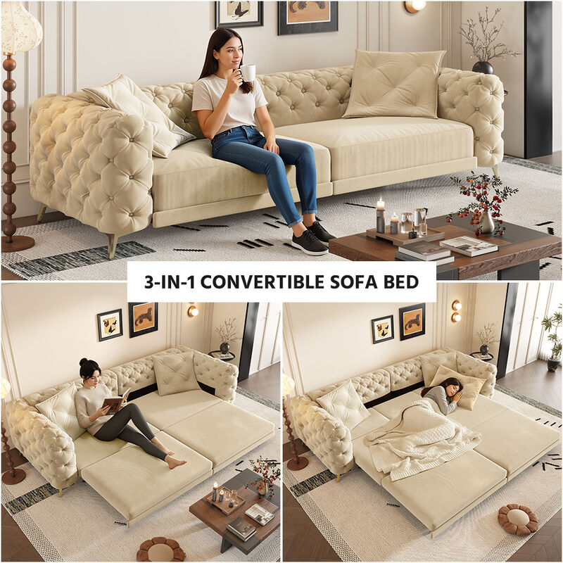Zikbax 97.7" Convertible Sleeper Sofa image number 2