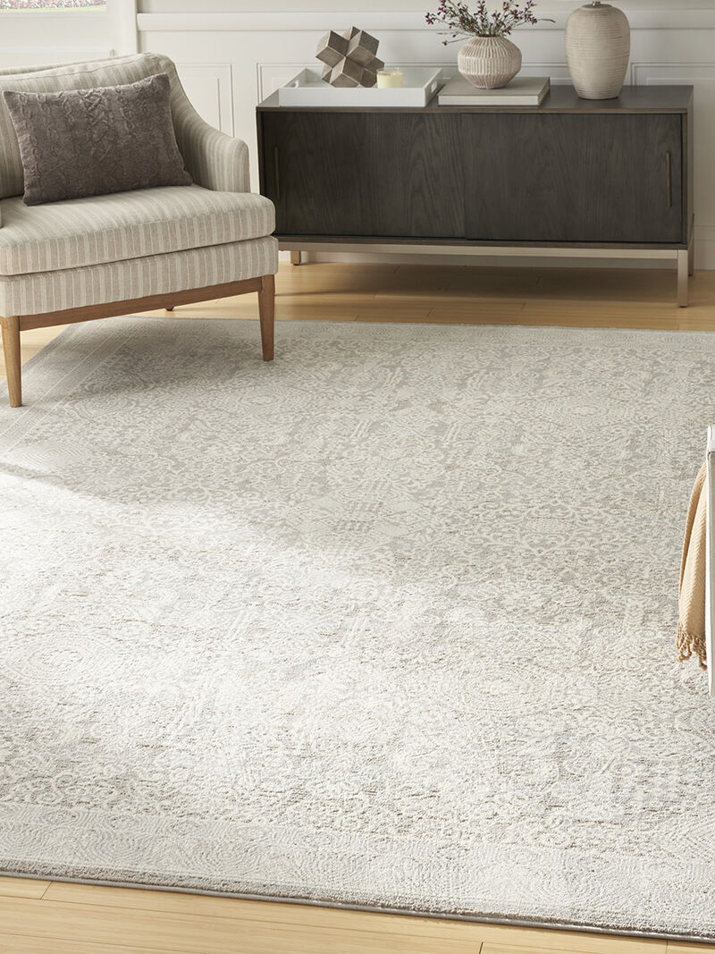 Eco Cycle ECY01 Silver/Ivory 6' x 9' Rug