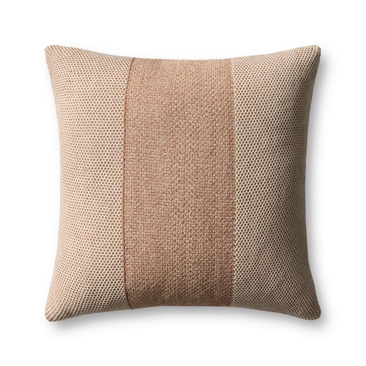 PLL0170 Ivory/Spice 22''x22'' Polyester Pillow