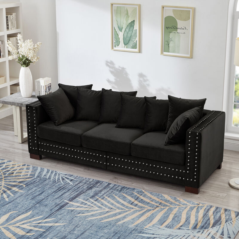 Modern Design Living Room Sofa Square armrest image number 2