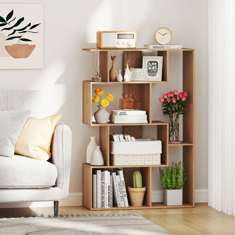 Space-Saving 6-Cube Open-Back Geometric Shelf &ndash; Functional Storage for Bedroom and Living Areas