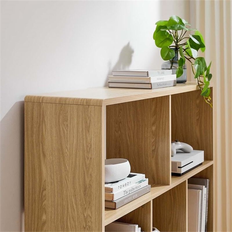 Modway EEI-2529-CHA Transmit 7 Shelf Wood Grain Bookcase, Charcoal image number 7