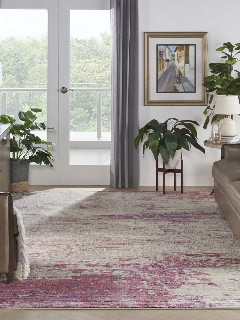 Celestial CES02 Ivory/Pink 10' x 14' Rug