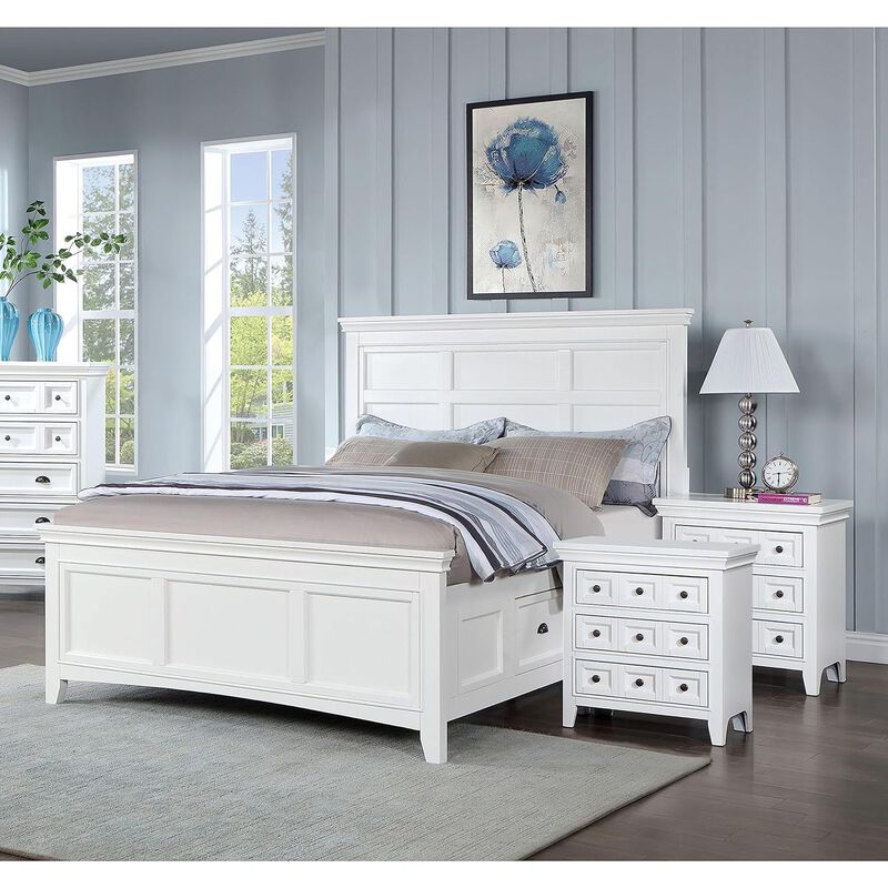Streamdale Transitional Style White Color Solid Wood 1 Piece Nightstand Only image number 6