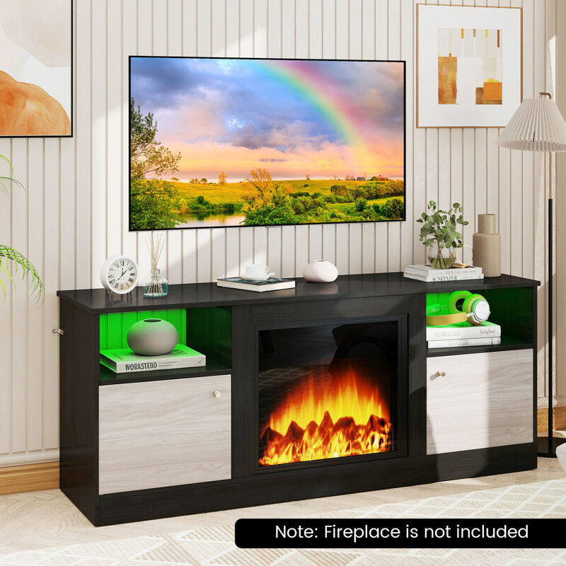 TV Stand Entertainment Center with Open Compartment Design image number 3