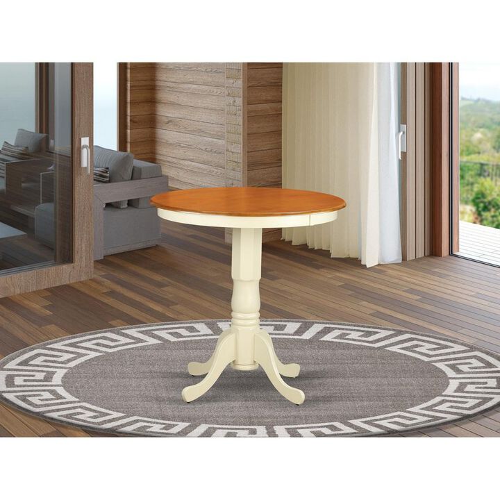 East West Furniture Eden  round  counter  height  table  finished  in  linen  white