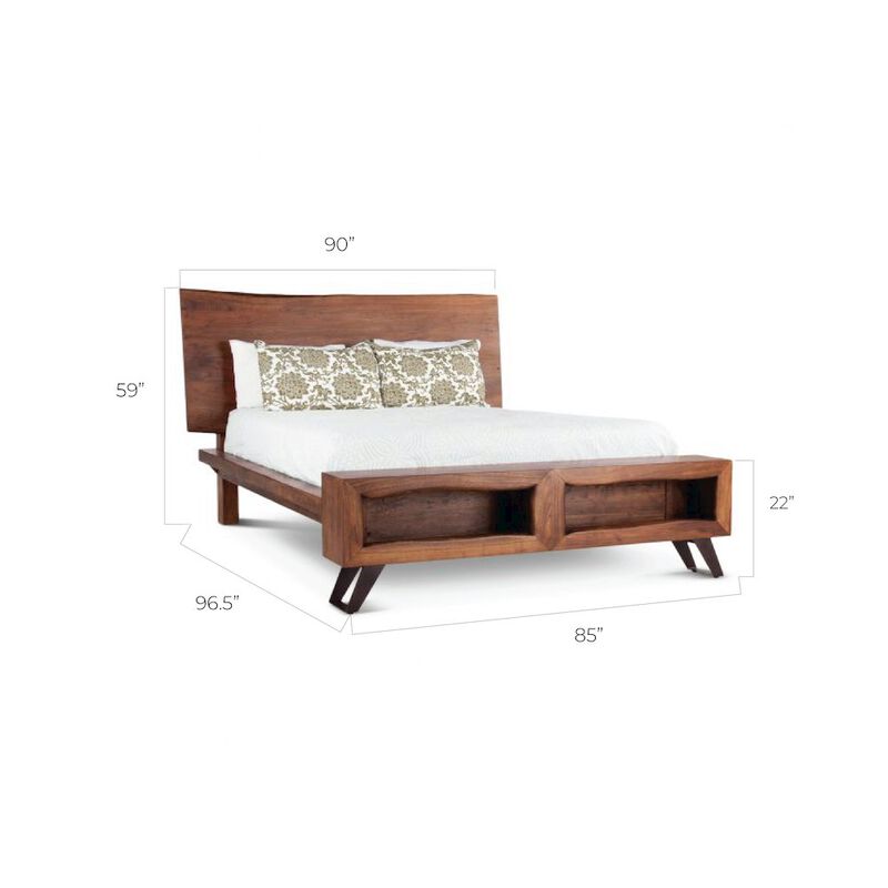 World Interiors Nottingham-King Bed Mid-Century Brown th image number 6