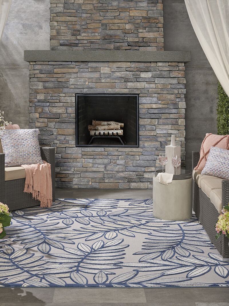 Aloha ALH18 Ivory/Navy 6' x 9' Rug