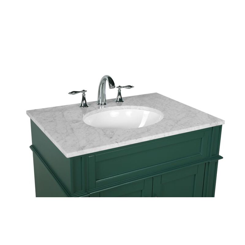 Elegant Kitchen and Bath 30 inch Single bathroom vanity in green