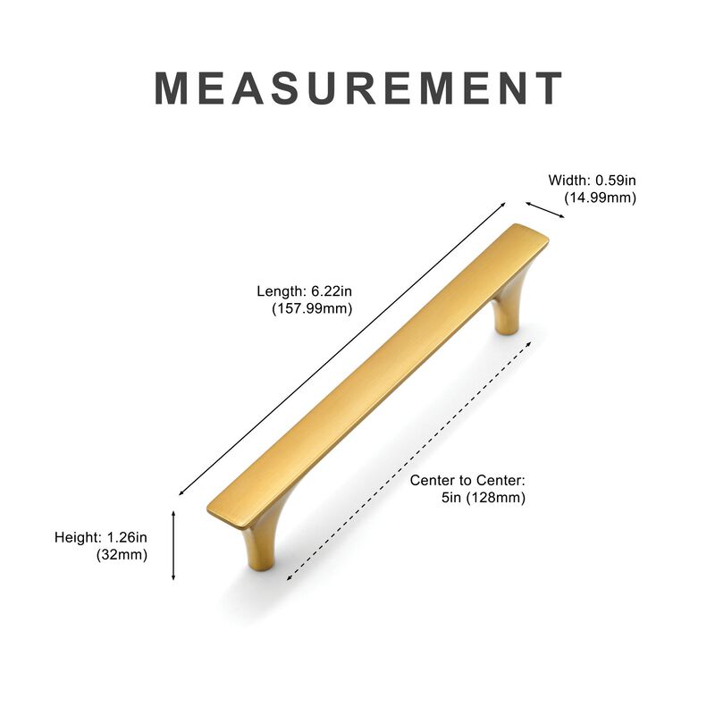Hestia Hardware 10 Pack 5 Inch Modern Flat Cabinet Handles image number 2