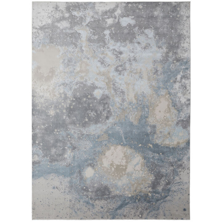 4 x 6 Blue Abstract Area Rug