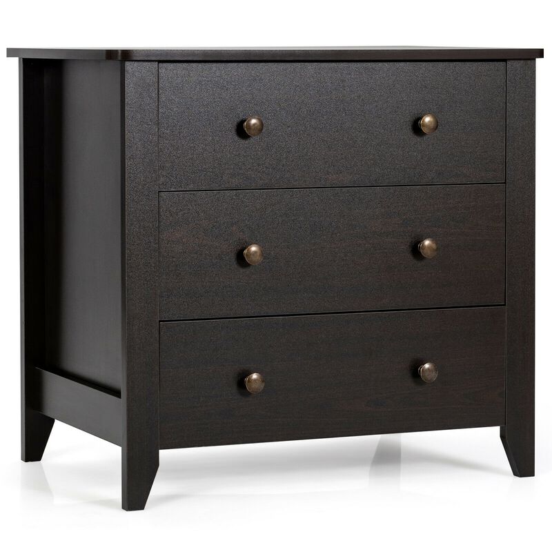3 Drawer Dresser Chest of Drawers Bedside Table image number 0