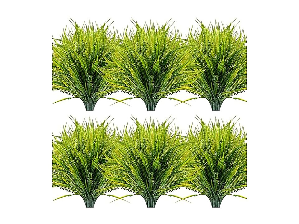 12 Bundles Artificial Plants Outdoor Fake Boston Fern Greenery Flowers Faux UV