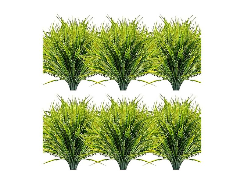 12 Bundles Artificial Plants Outdoor Fake Boston Fern Greenery Flowers Faux UV image number 0