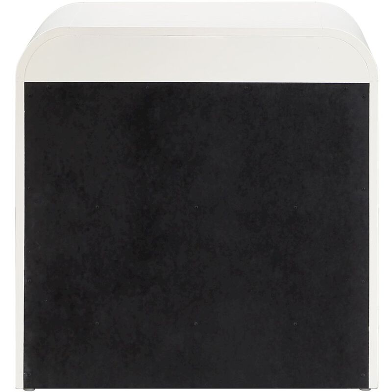 Meridian Furniture Fluted Cream Night Stand