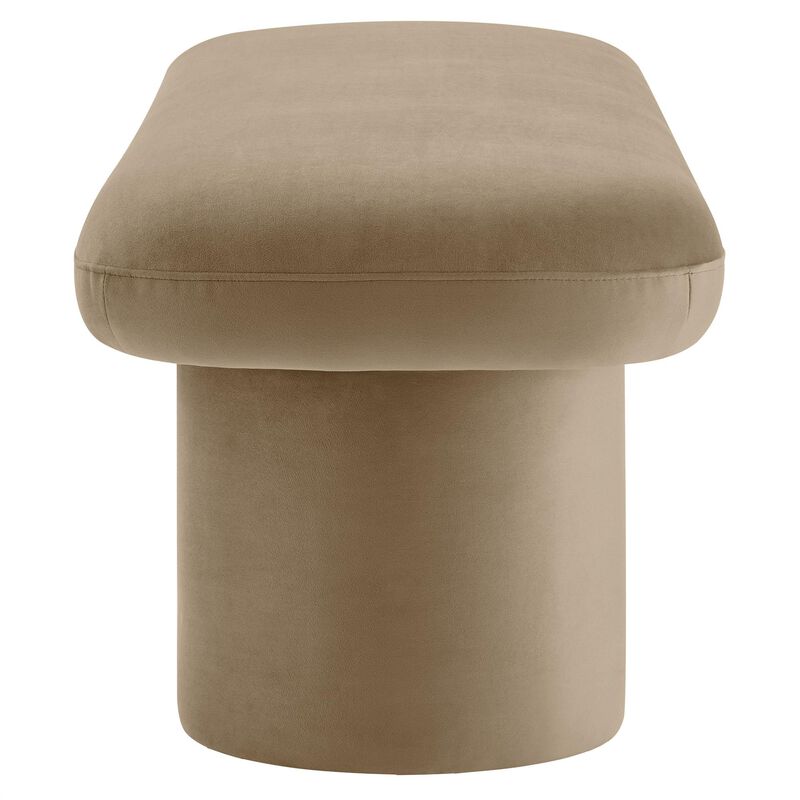 Modway Orla Performance Velvet Upholstered Bench in Taupe image number 6