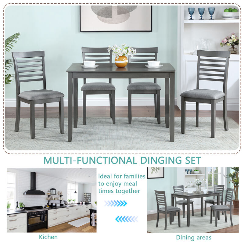 Befrig 5‑Piece Farmhouse Dining Set image number 3