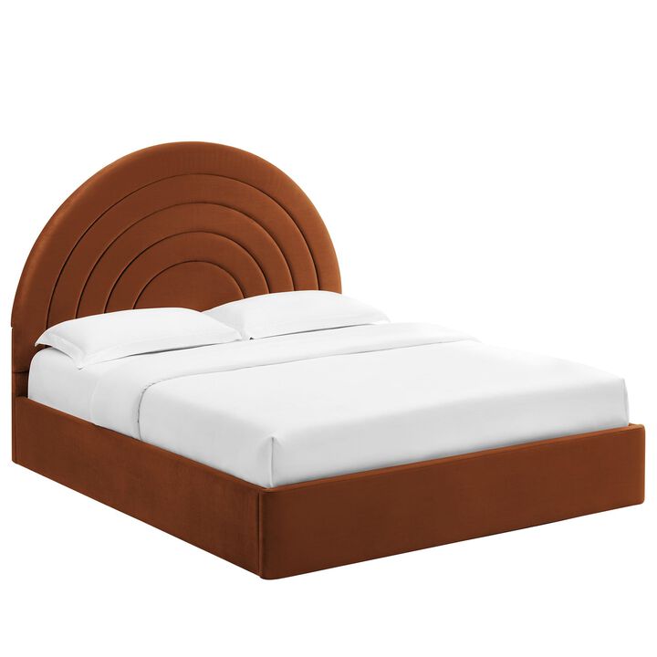 Modway Solana Arched Performance Velvet King Platform Bed