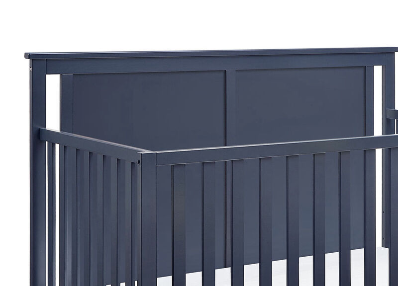 Suite Bebe Connelly Mini Crib Midnight Blue/Vintage Walnut With Mattress Pad