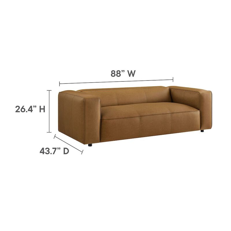 Auren Upholstered Vegan Leather Sofa image number 1