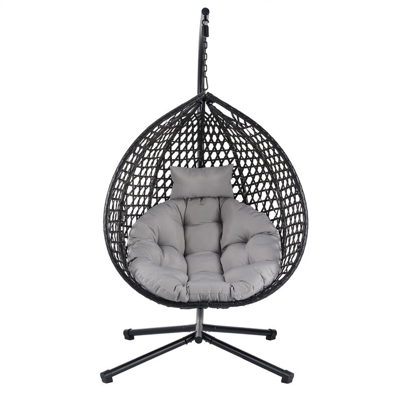 Whisen Versatile Hanging Egg Chair for Indoor and Outdoor Use image number 0