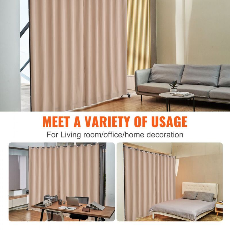 Freestanding Room Divider with Wheels for Office Bedroom and Study image number 3